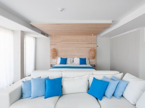 dormitorio azul y blanco